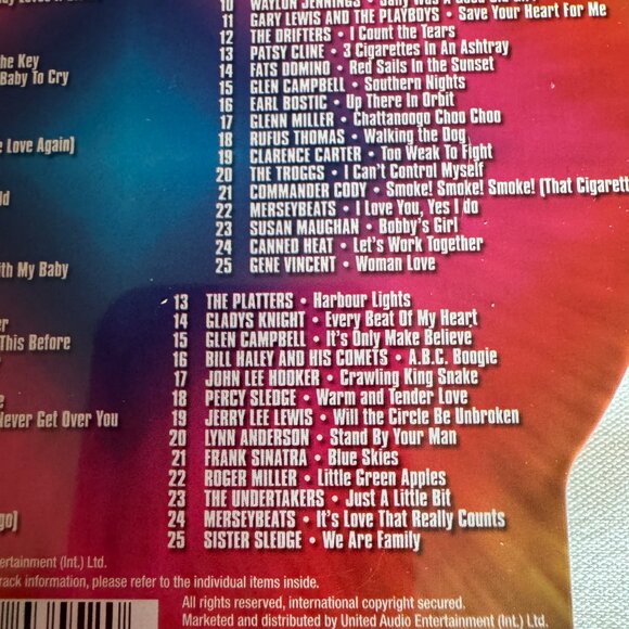 United Audio Entertainment Embossed Tin - 3 CD Set - Juke Box Hits - 75 Tracks - Picture 6 of 9